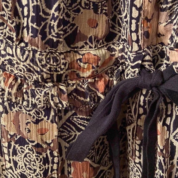 JUICY COUTURE Silk Floral Printed Tie Waist Tunic - Picture 8 of 10